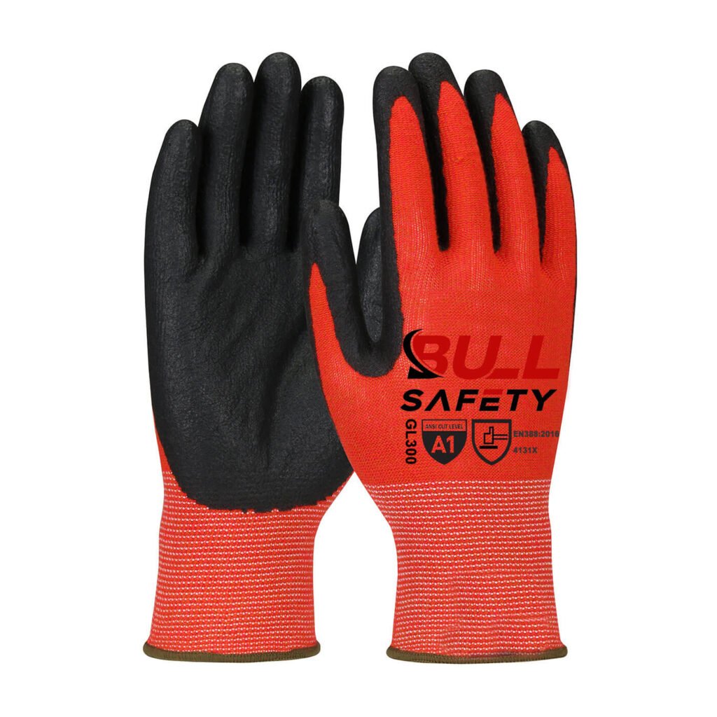 Latex Coated Work Gloves Large –