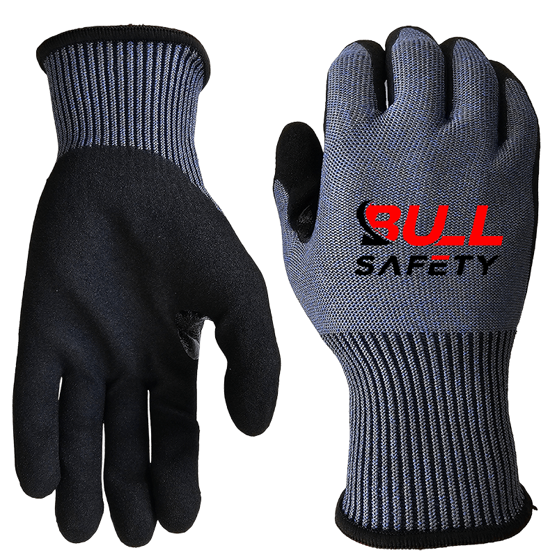 13g A9 sandy nitrile palm coated graphene gloves bullsafety