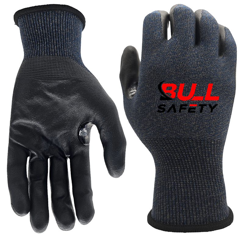 18g A3 foam nitrile palm coated graphene gloves bullsafety