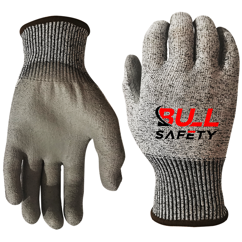 Bullsafety 13 Gauge 4X43D A4 PU cut resistant gloves